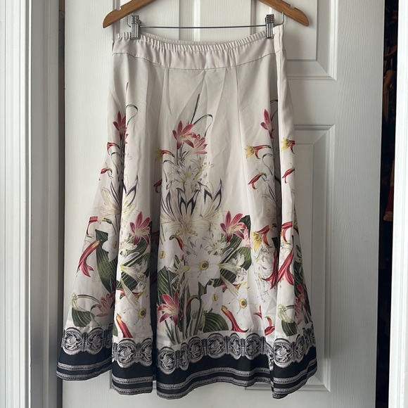 Soft Surroundings Spring Meadow floral midi skirt medium petite - Picture 3 of 7